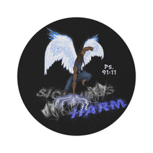 Load image into Gallery viewer, Light vs Darkness Blue Angel (Round Rug)