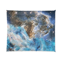 Load image into Gallery viewer, Celestial Blue Comforter - Space-Themed Blanket for Dreamy Bedrooms, Galaxy Bedding, Cozy Decor, Gifts for Space Lovers, Unique Home Accent