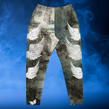 Load image into Gallery viewer, White Wings & Green Grunge Background - Men's Joggers