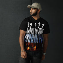 Load image into Gallery viewer, ???? Where Will You Spend Eternity Matt 25:46 & Rom. 6:23 -Black - Recycled unisex sports jersey (Sizes Run Small)