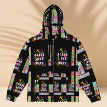 Load image into Gallery viewer, Agape Love Wins Father, Son & Holy Spirit - Unisex zip hoodie (Sizes Run Small)