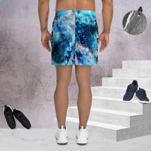 Load image into Gallery viewer, Team Jesus Turquoise in Black Space - All-Over Print Unisex Athletic Long Shorts
