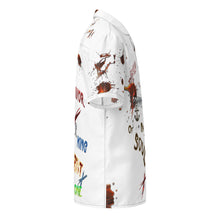 Load image into Gallery viewer, Jesus Savior, Master, Lord (White) - Unisex Button Up Short-Sleeve Shirt (Sizes Run Small)