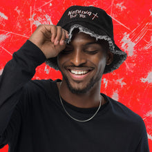 Load image into Gallery viewer, Nothing But The Blood - Distressed denim bucket hat