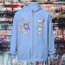 Load image into Gallery viewer, Agape Love Wins Father Son & Holy Spirit - Unisex heavy blend zip hoodie (GILDAN 18600)