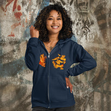 Load image into Gallery viewer, My Heart Burns - Unisex heavy blend zip hoodie (GILDAN 18600)
