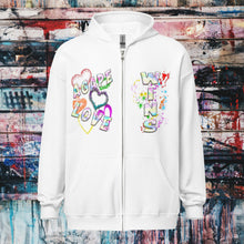 Load image into Gallery viewer, Agape Love Wins Father Son & Holy Spirit - Unisex heavy blend zip hoodie (GILDAN 18600)
