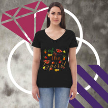 Load image into Gallery viewer, Living & Walking in the Fruit of the Spirit - Women’s recycled v-neck t-shirt