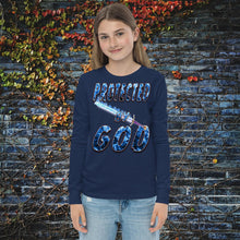 Load image into Gallery viewer, Protected By God Always - Youth long sleeve tee BELLA + CANVAS 3501Y