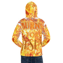 Load image into Gallery viewer, My Heart Burns For Jesus AOP - (Unisex Hoodie) (Sizes Run Small)