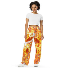 Load image into Gallery viewer, Fire w/Hearts - All-over print unisex wide-leg pants