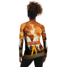 Load image into Gallery viewer, We're Taking Dominion Warrior Angels AOP - (Women's Rash Guard)