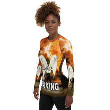 Load image into Gallery viewer, We're Taking Dominion Warrior Angels AOP - (Women's Rash Guard)
