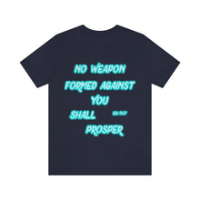 Load image into Gallery viewer, No Weapon ISA. 54:17 Blue Glowing Words (Unisex Jersey Short Sleeve Tee)