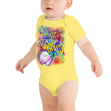 Load image into Gallery viewer, I Love My Grands Graffiti - Baby short sleeve one piece