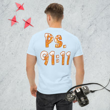 Load image into Gallery viewer, Ps. 91:11 Angle Fire Orange - Men's classic tee