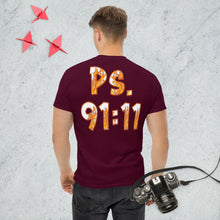 Load image into Gallery viewer, Ps. 91:11 Angle Fire Orange - Men's classic tee