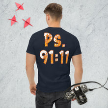 Load image into Gallery viewer, Ps. 91:11 Angle Fire Orange - Men's classic tee