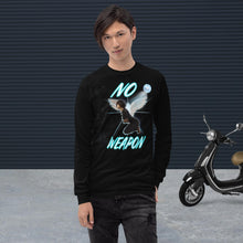 Load image into Gallery viewer, No Weapon Formed Isa 54:17 Fluorescent Blue - Men’s Long Sleeve Shirt | Bella + Canvas 3501