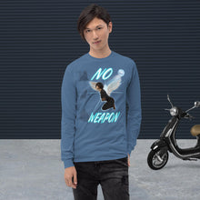 Load image into Gallery viewer, No Weapon Formed Isa 54:17 Fluorescent Blue - Men’s Long Sleeve Shirt | Bella + Canvas 3501