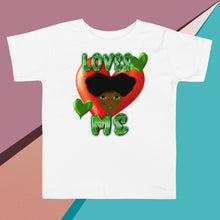 Load image into Gallery viewer, Loves Me JESUS Girl - Toddler Short Sleeve Tee