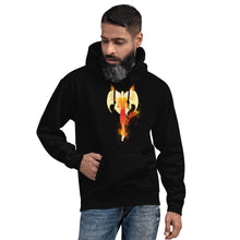 Load image into Gallery viewer, He Has Given His Angels Charge Ps. 91:11 Fiery Yellow & Orange - Unisex Hoodie (GILDAN 18500)