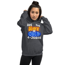 Load image into Gallery viewer, Are You Hot or Cold 4-JESUS Rev. 3:16 - Unisex Hoodie (GILDAN 18500