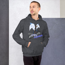 Load image into Gallery viewer, He Will Give Has Angles Charge Ps 91:11 Fiery Blue - Unisex Hoodie (GILDAN 18500)