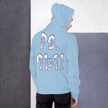 Load image into Gallery viewer, He Will Give Has Angles Charge Ps 91:11 Fiery Blue - Unisex Hoodie (GILDAN 18500)