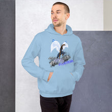 Load image into Gallery viewer, He Will Give Has Angles Charge Ps 91:11 Fiery Blue - Unisex Hoodie (GILDAN 18500)