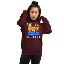 Load image into Gallery viewer, Are You Hot or Cold 4-JESUS Rev. 3:16 - Unisex Hoodie (GILDAN 18500