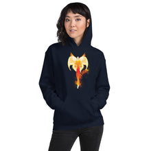 Load image into Gallery viewer, He Has Given His Angels Charge Ps. 91:11 Fiery Yellow & Orange - Unisex Hoodie (GILDAN 18500)