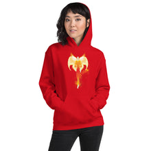 Load image into Gallery viewer, He Has Given His Angels Charge Ps. 91:11 Fiery Yellow & Orange - Unisex Hoodie (GILDAN 18500)
