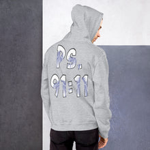 Load image into Gallery viewer, He Will Give Has Angles Charge Ps 91:11 Fiery Blue - Unisex Hoodie (GILDAN 18500)