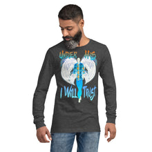 Load image into Gallery viewer, Under His Wings I Will Trust Ps 91:4 - Unisex Long Sleeve Tee | Bella + Canvas 3501 (Sizes Run Small)
