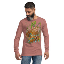Load image into Gallery viewer, Jesus Bread of Life John 6:48 - Unisex Long Sleeve Tee | Bella + Canvas 3501 (Sizes Run Small)