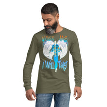 Load image into Gallery viewer, Under His Wings I Will Trust Ps 91:4 - Unisex Long Sleeve Tee | Bella + Canvas 3501 (Sizes Run Small)