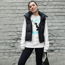 Load image into Gallery viewer, No Weapon Formed Isa 54:17 Fluorescent Blue - Unisex Long Sleeve Tee | Bella + Canvas 3501 (Sizes Run Small)