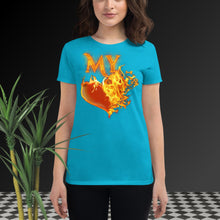 Load image into Gallery viewer, My Heart Burns For JESUS - Women's short sleeve t-shirt