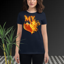 Load image into Gallery viewer, My Heart Burns For JESUS - Women's short sleeve t-shirt