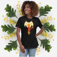 Load image into Gallery viewer, Ps. 91:11 Angel Fire Orange - Women's Relaxed T-Shirt