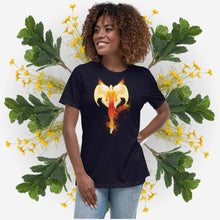 Load image into Gallery viewer, Ps. 91:11 Angel Fire Orange - Women's Relaxed T-Shirt