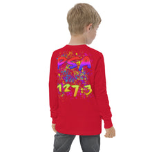 Load image into Gallery viewer, I Am A Gift of God Ps. 127:3 - Youth long sleeve tee BELLA + CANVAS 3501Y