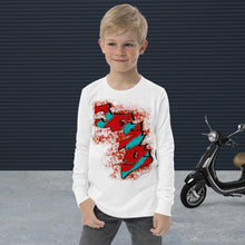 Load image into Gallery viewer, Jesus My King - Youth long sleeve tee BELLA + CANVAS 3501Y