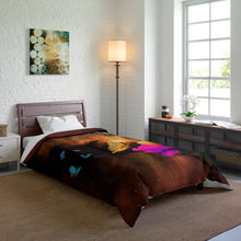 Load image into Gallery viewer, Vibrant Butterfly Fiery Comforter - Cozy Floral Bedding for Nature Lovers, Home Decor, Bedroom Makeover, Gift for Her, Spring Decor

