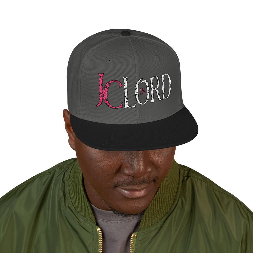 JC is Lord (Red/White Ltrs) Snapback (Embroidery)