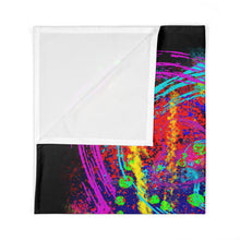 Load image into Gallery viewer, GRANDS w/Multi-colored Hearts &amp; background ( Baby Swaddle Blanket)
