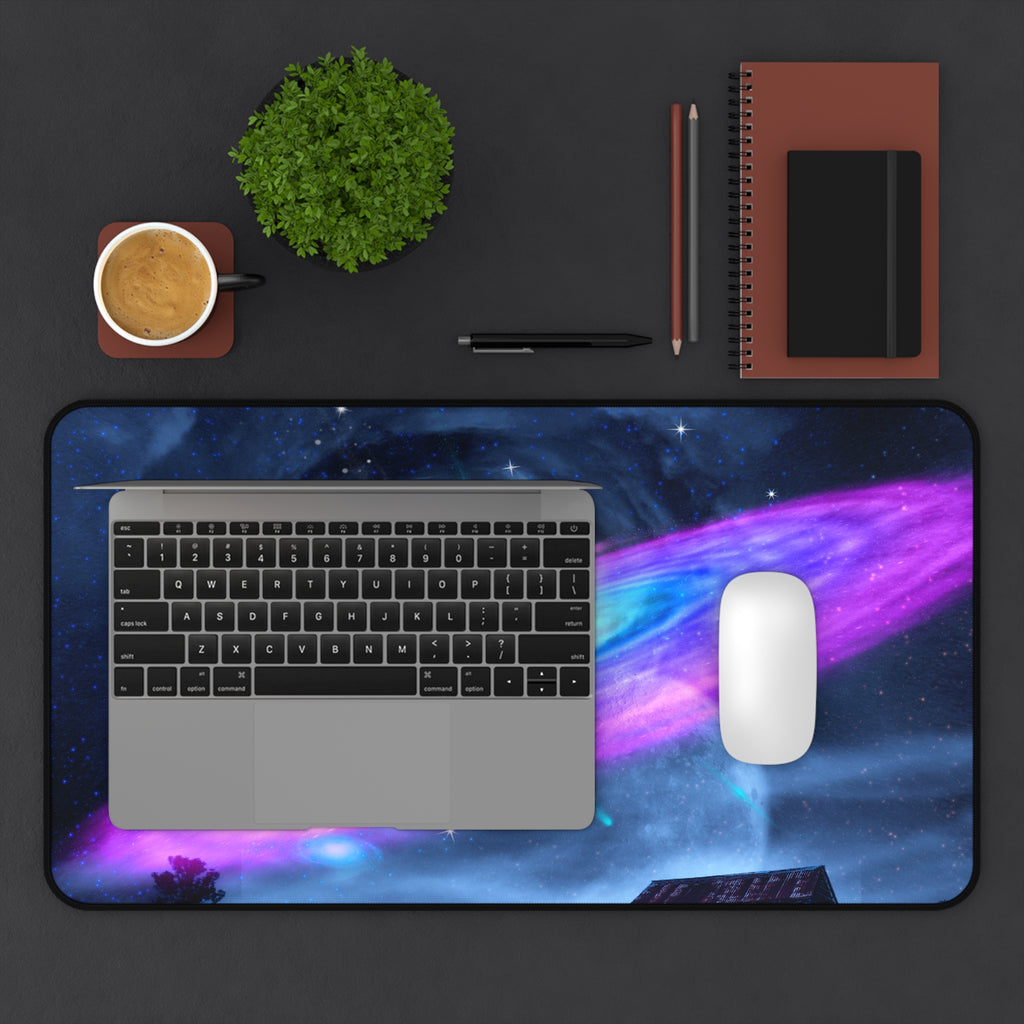 Cosmic Galaxy Desk Mat - Space-Themed Large Mouse Pad for Gamers & Creatives