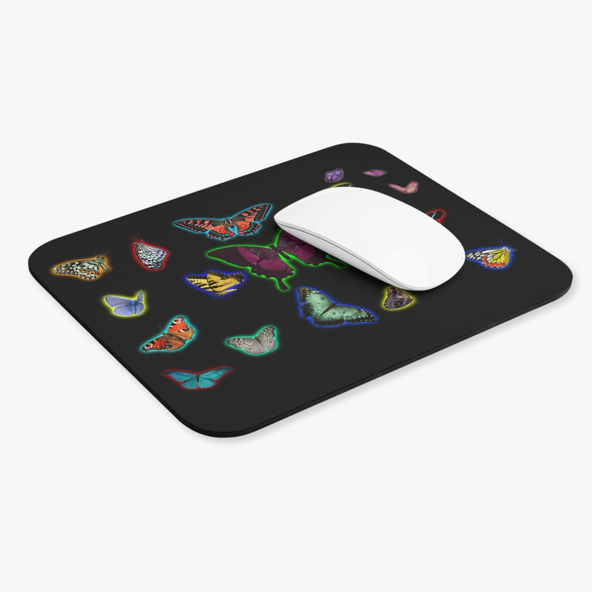 Colorful Butterfly Mouse Pad - Vibrant Office Decor for Nature Lovers