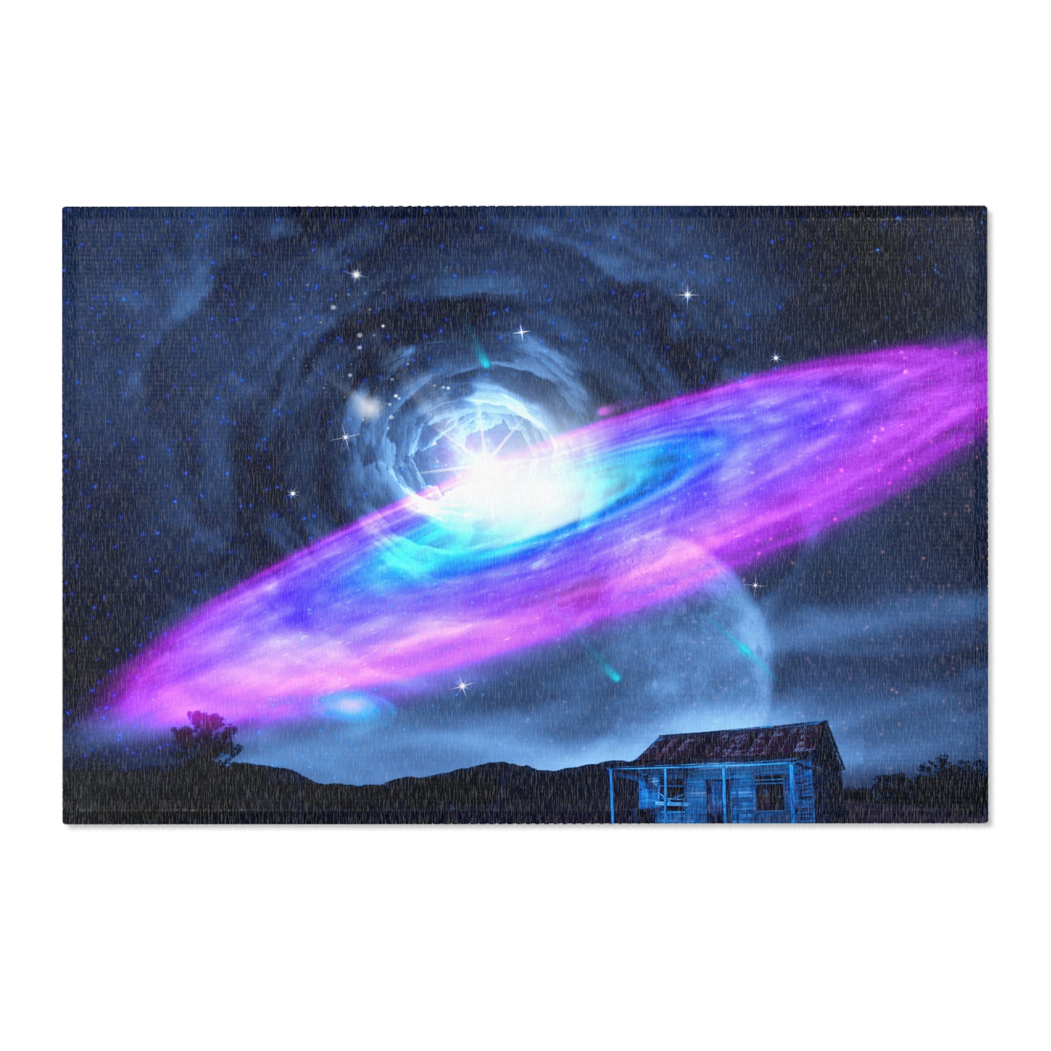 Worm hole  & galaxy - Area Rugs